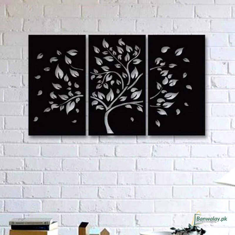 Autumn Tree 3 Piece Acrylic Wall Decoration Art