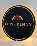 Custom 3D Black Gold Acrylic Business Name Sign3