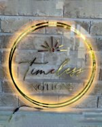 Custom 3D Black Gold Acrylic Business Name Sign3