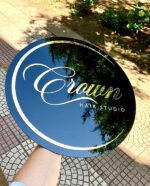 Custom 3D Black Gold Acrylic Business Name Sign3